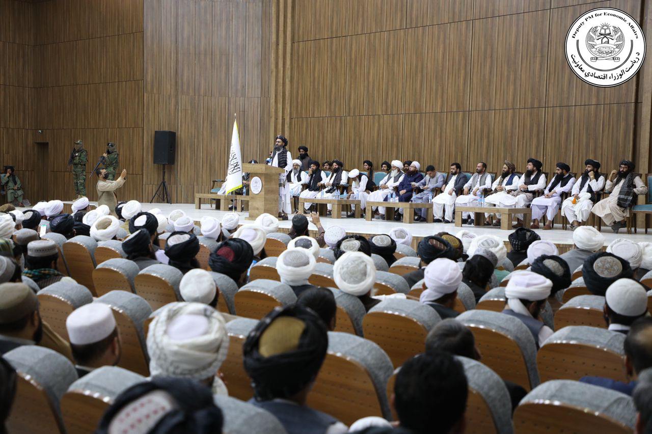 Hajji Mullah Abdul Ghani Beradar Akhund participated in a gathering organized by Afghan scholars, tribal leaders and businessmen in Herat