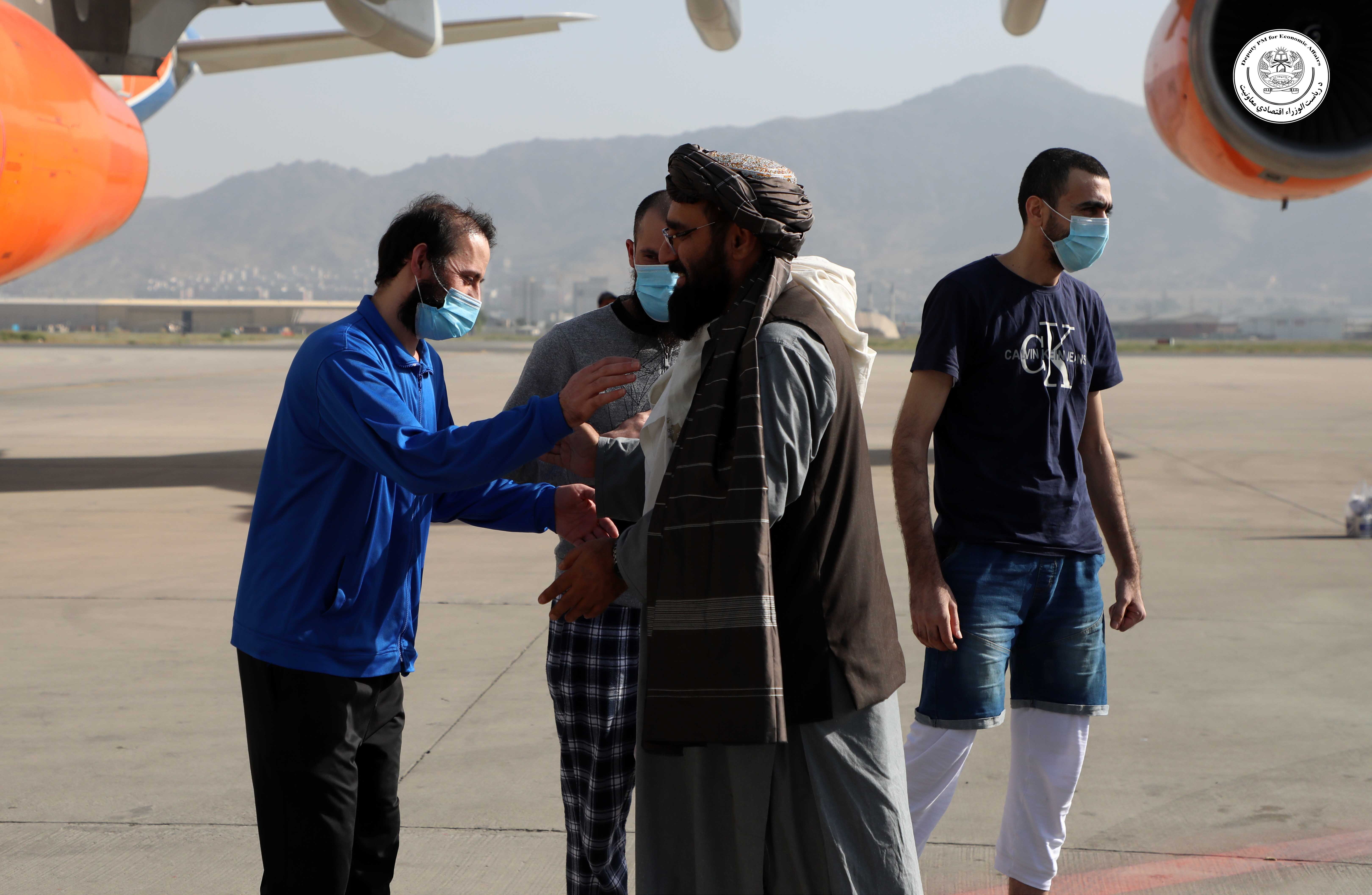 12 Afghans were released from the UAE prison and returned to their country today