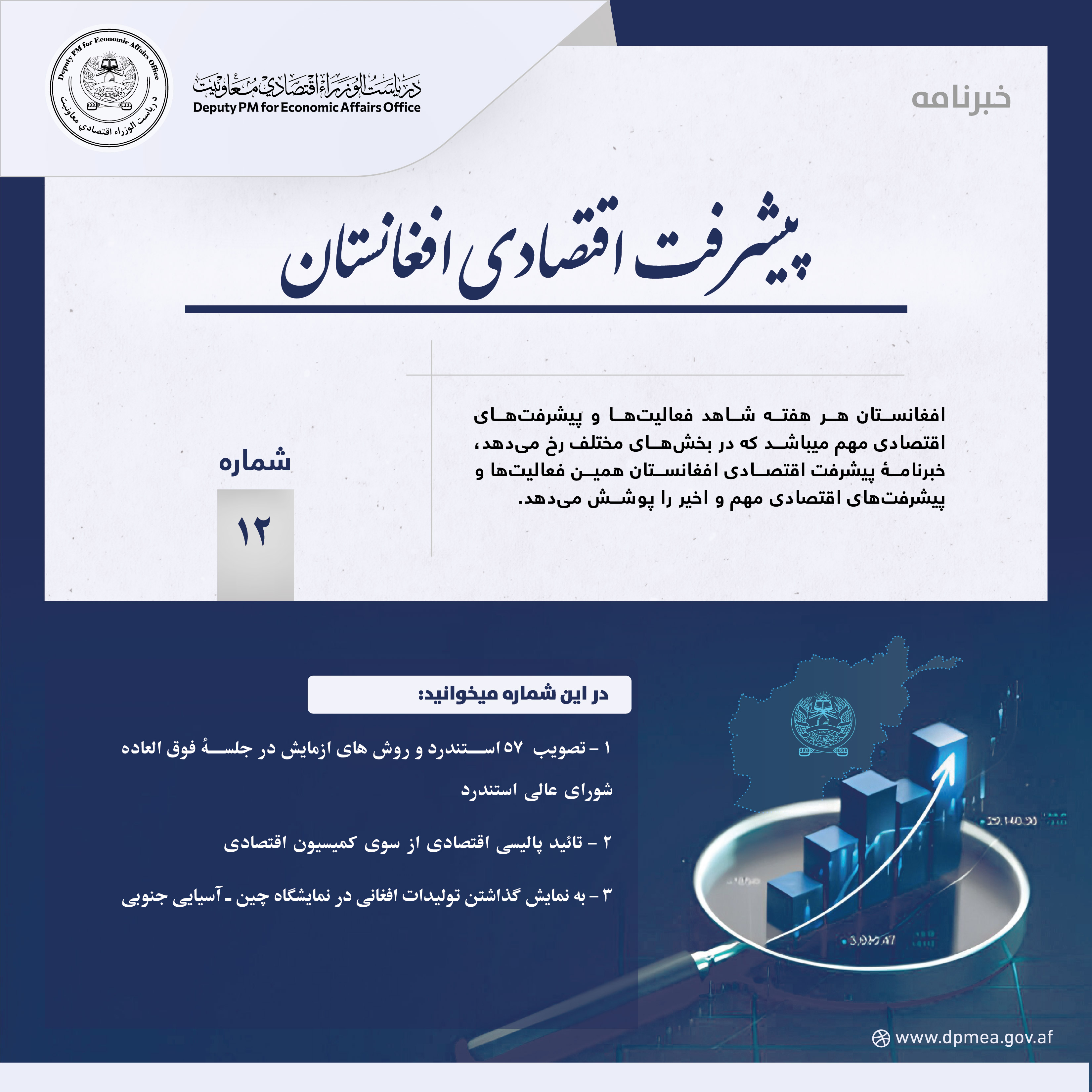 پیشرفت اقتصادی افغانستان (خبرنامه) ۱۲