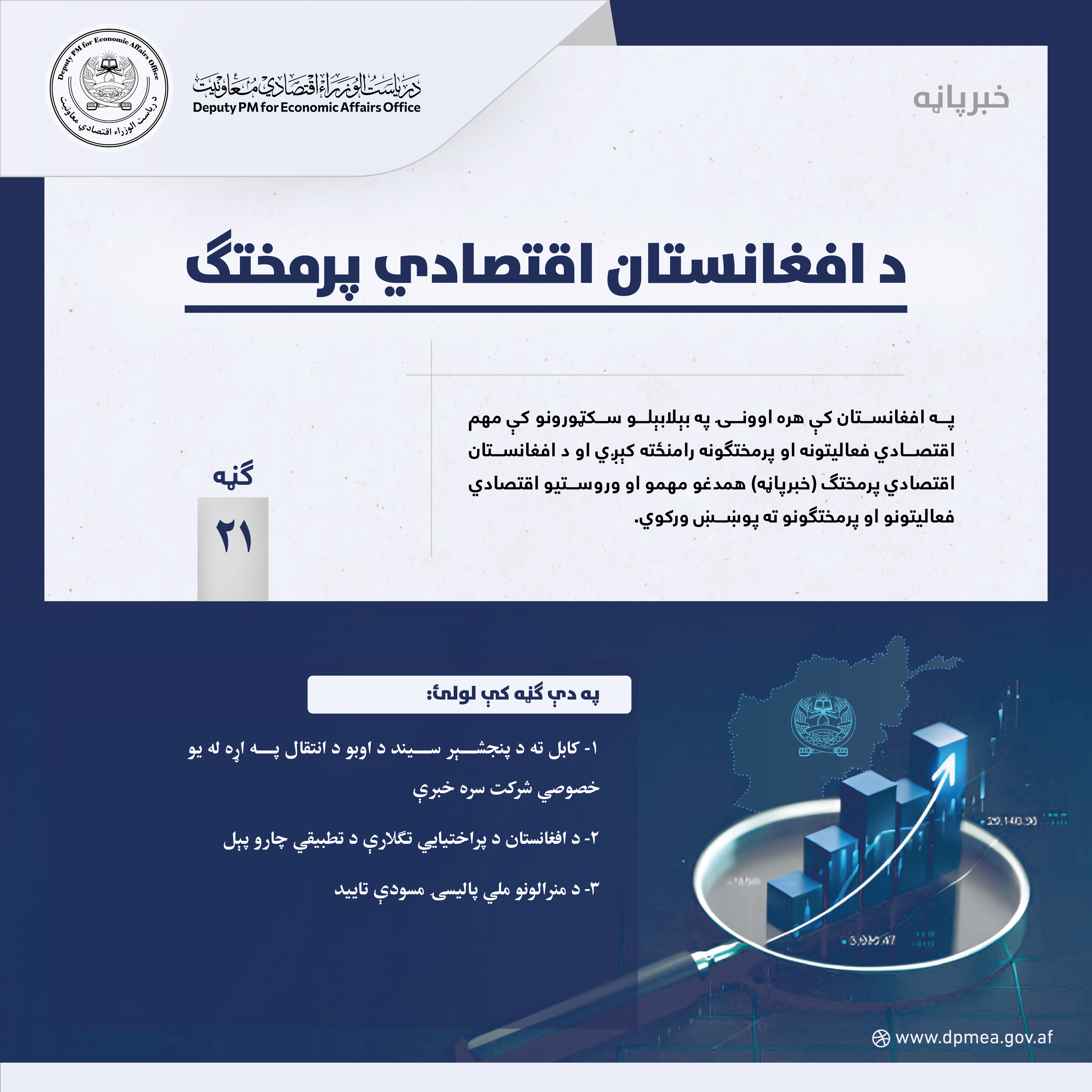 د افغانستان اقتصادي پرمختګ (خبرپاڼه) ۲۱