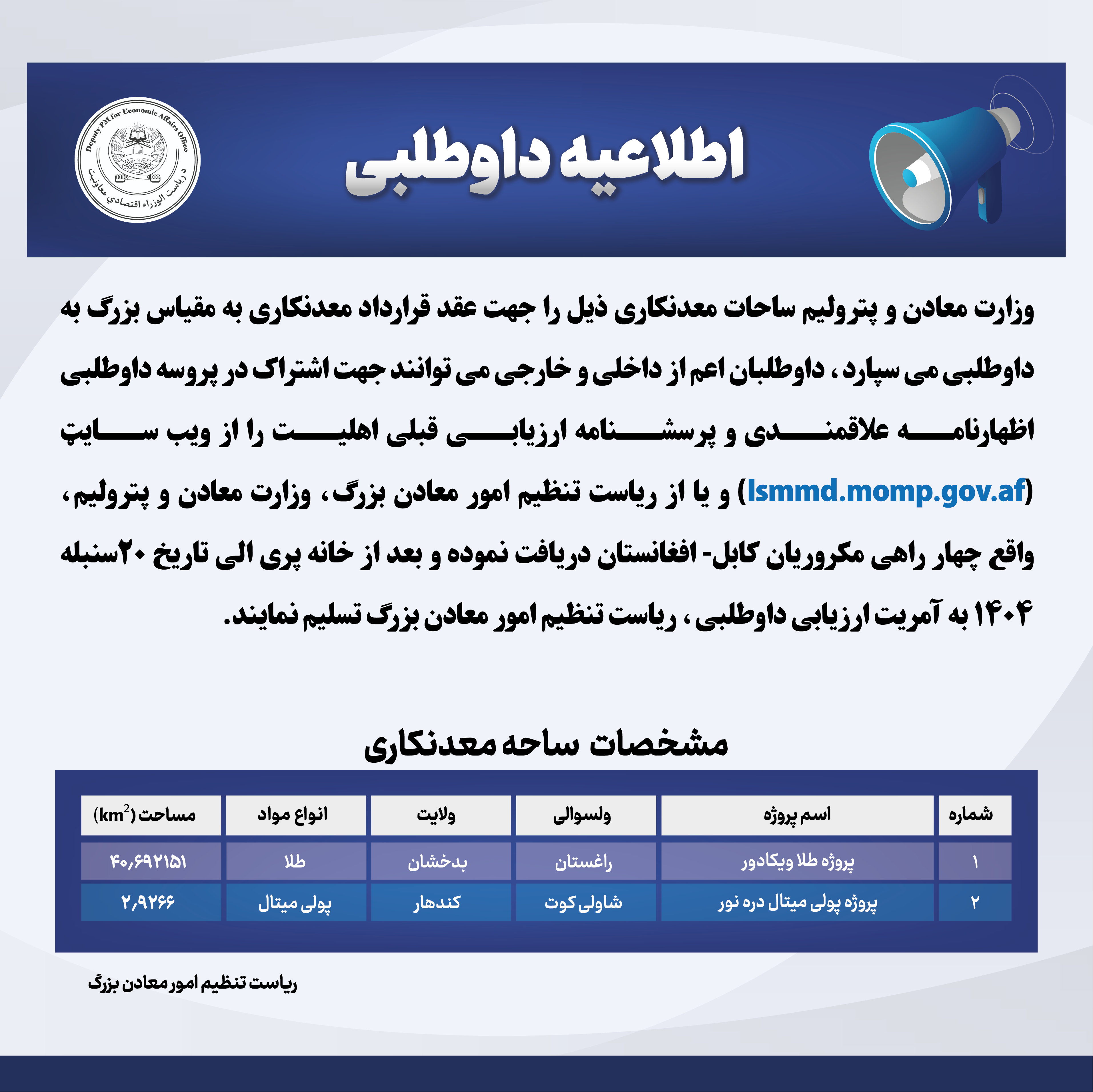 اطلاعیه دواطلبی!