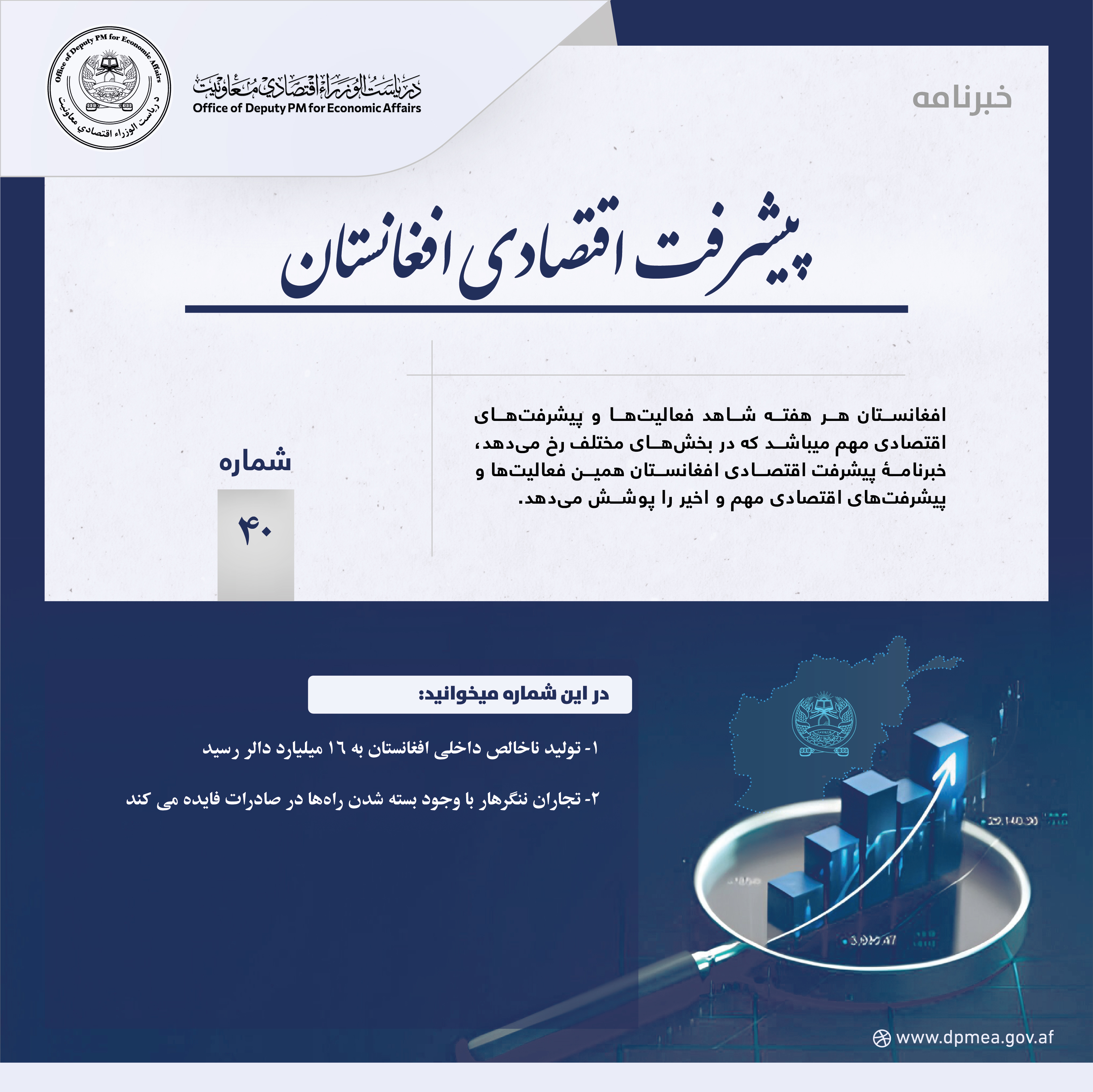 پیشرفت اقتصادی افغانستان (خبرنامه) ۴۰
