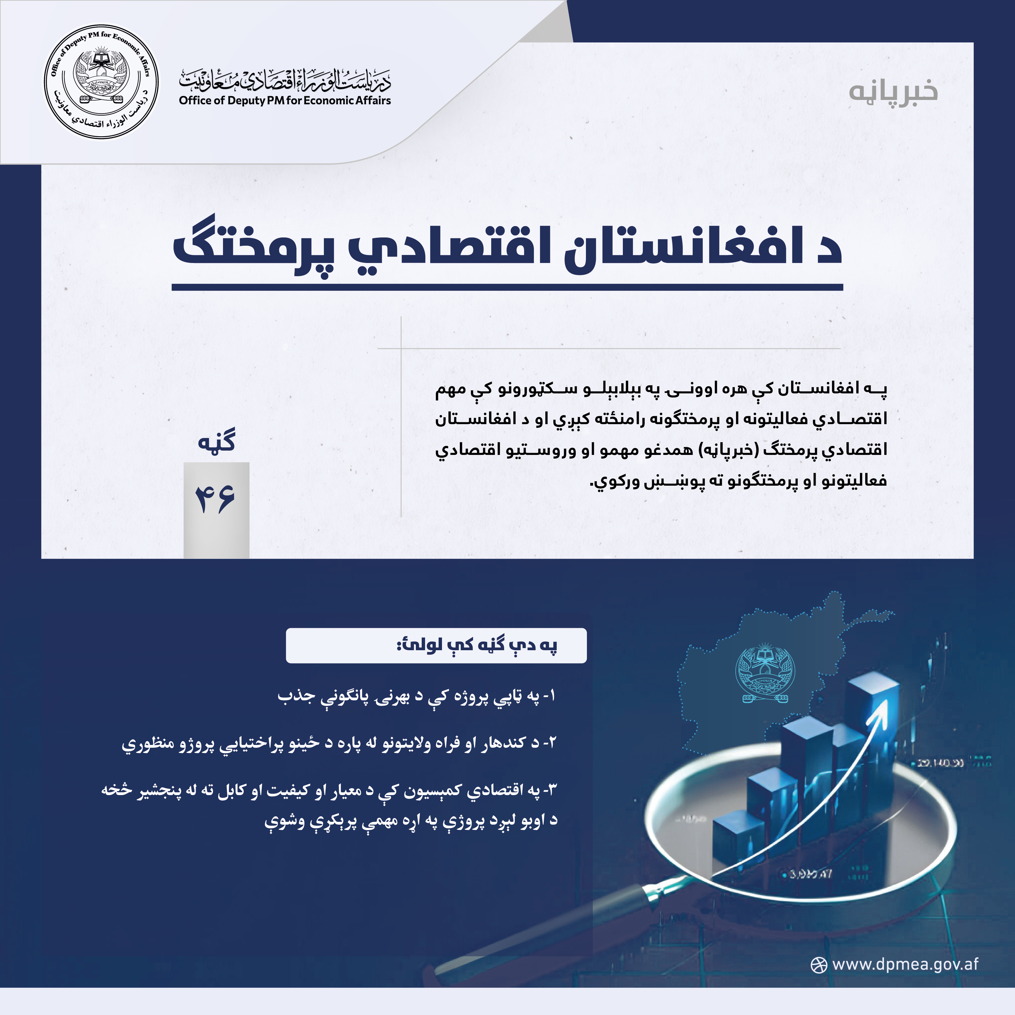 د افغانستان اقتصادي پرمختګ (خبرپاڼه) ۴۶