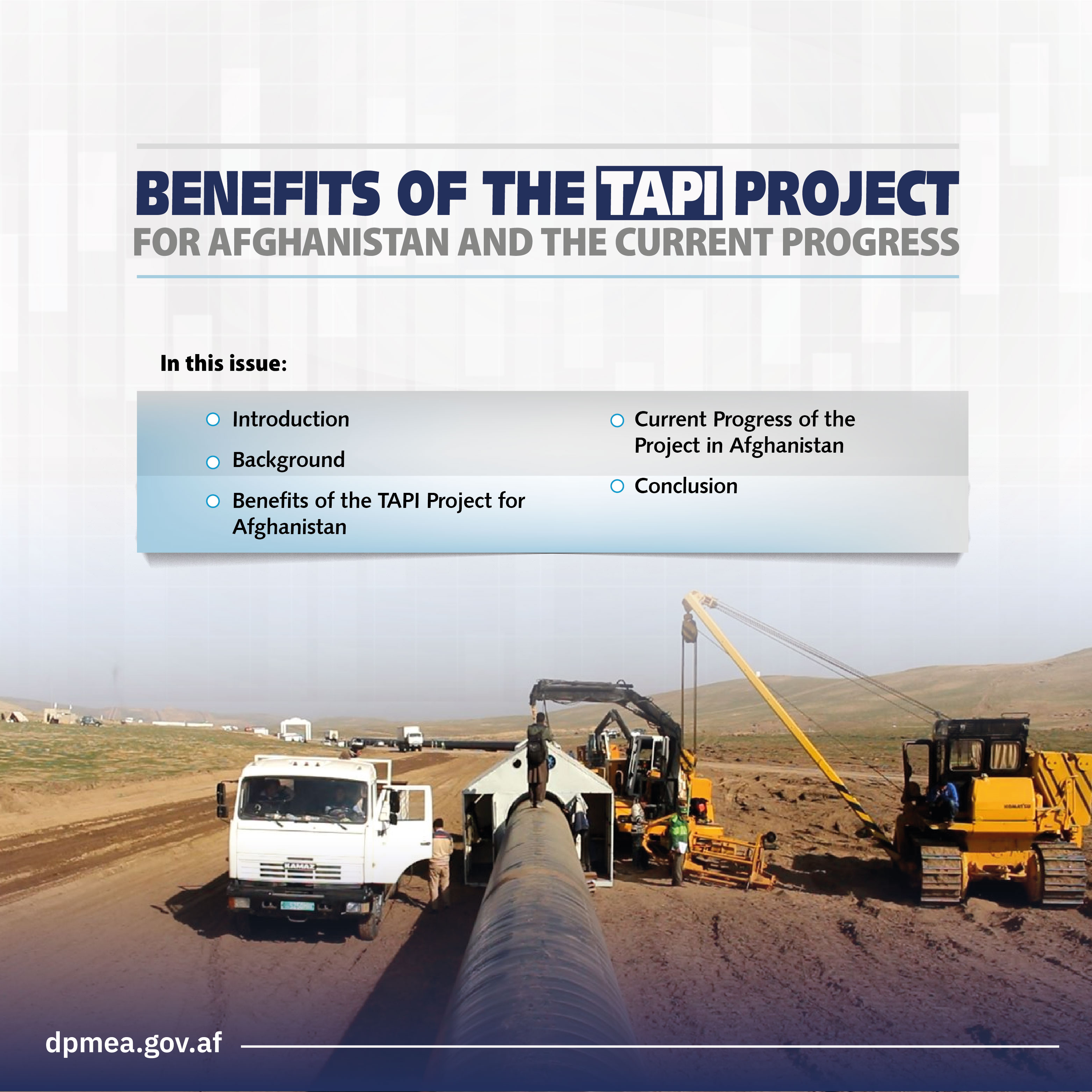 Benefits of the TAPI Project for Afghanistan and the Current Progress